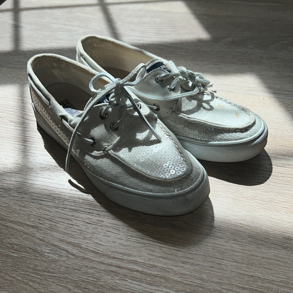 Women’s sequin Sperrys
